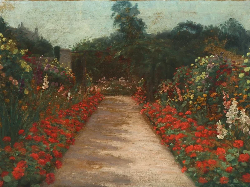 1860-Dagmar Olrik - Mattina di settembre del 1910 nel giardino della Garden Society